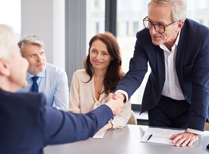 Business people handshake