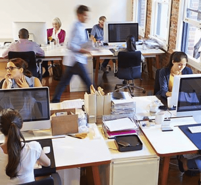 A busy office